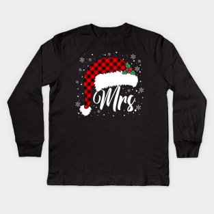 Mrs Santa Claus Christmas Couples Matching Kids Long Sleeve T-Shirt